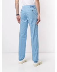 Голубые брюки чинос от Kiton