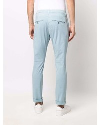 Голубые брюки чинос от Dondup