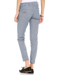 Женские голубые брюки чинос