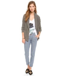 Женские голубые брюки чинос