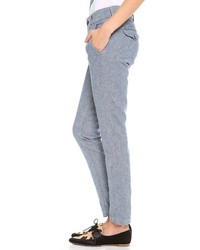 Женские голубые брюки чинос