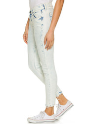 Голубые вареные джинсы скинни от Siwy