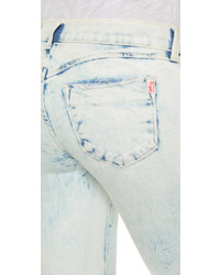 Голубые вареные джинсы скинни от Siwy