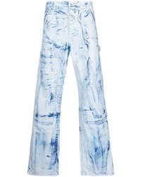 Мужские голубые вареные джинсы от Heron Preston