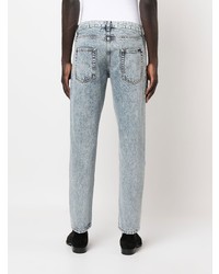 Мужские голубые вареные джинсы от Saint Laurent