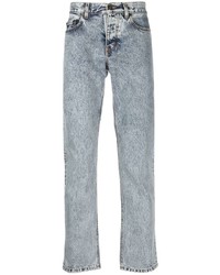 Мужские голубые вареные джинсы от Saint Laurent
