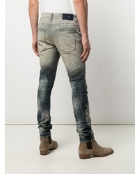 Мужские голубые вареные зауженные джинсы от Ksubi