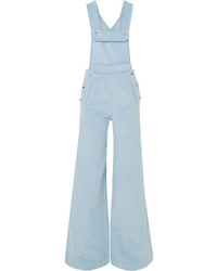 Голубые вельветовые штаны-комбинезон