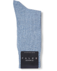 Мужские голубые вязаные носки от Falke