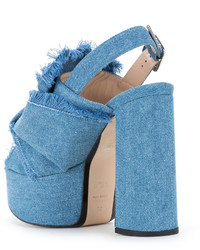 Женские голубые джинсовые босоножки от No.21
