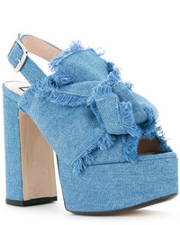 Женские голубые джинсовые босоножки от No.21