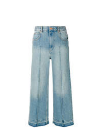 Голубые джинсовые брюки-кюлоты от Isabel Marant Etoile