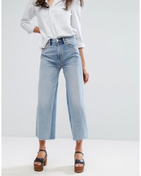 Голубые джинсовые брюки-кюлоты от MiH Jeans