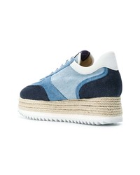 Женские голубые джинсовые низкие кеды от Le Silla