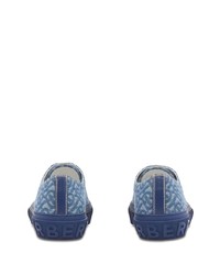 Мужские голубые джинсовые низкие кеды от Burberry