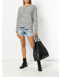 Женские голубые джинсовые рваные шорты от R13