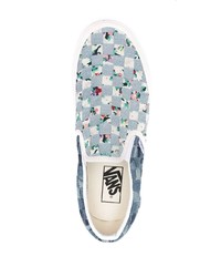 Мужские голубые джинсовые слипоны от Vans