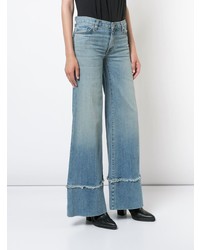 Голубые джинсовые широкие брюки от Nili Lotan