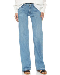 Голубые джинсовые широкие брюки от Helmut Lang