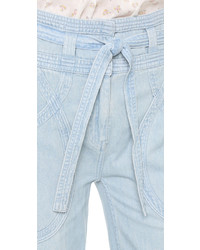 Голубые джинсовые широкие брюки от Ulla Johnson