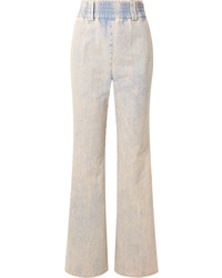 Голубые джинсовые широкие брюки от Miu Miu