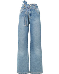 Голубые джинсовые широкие брюки от MSGM