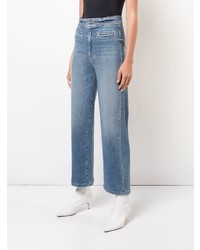 Голубые джинсовые широкие брюки от Mother