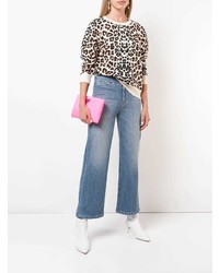 Голубые джинсовые широкие брюки от Mother