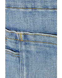 Голубые джинсовые шорты-комбинезон