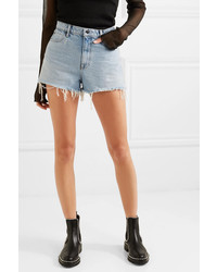 Женские голубые джинсовые шорты от Alexander Wang