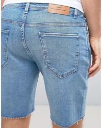 Мужские голубые джинсовые шорты от Selected