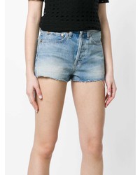 Женские голубые джинсовые шорты от RE/DONE