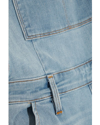 Голубые джинсовые штаны-комбинезон от Frame