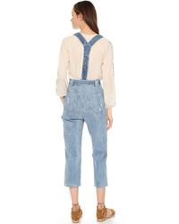 Голубые джинсовые штаны-комбинезон от Sea