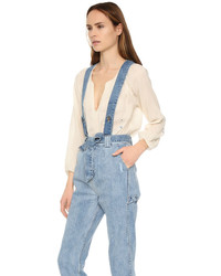 Голубые джинсовые штаны-комбинезон от Sea