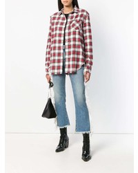 Женские голубые джинсы c бахромой от R13