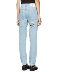 Голубые джинсы-бойфренды от Filles a papa