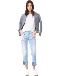 Голубые джинсы-бойфренды от Dsquared2