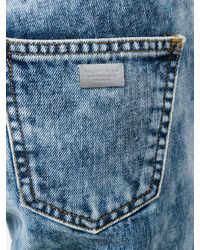 Голубые джинсы-бойфренды от Philipp Plein