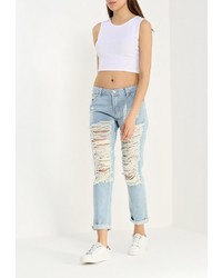 Голубые джинсы-бойфренды от Glamorous