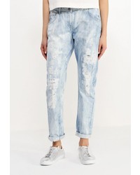Голубые джинсы-бойфренды от Trussardi Jeans