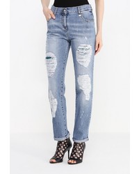 Голубые джинсы-бойфренды от Versace Jeans