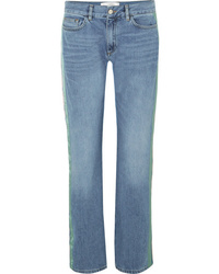 Женские голубые джинсы в вертикальную полоску от Victoria Victoria Beckham