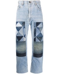 Мужские голубые джинсы в стиле пэчворк от Children Of The Discordance