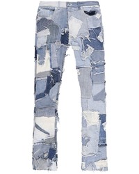 Мужские голубые джинсы в стиле пэчворк от GALLERY DEPT.