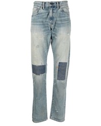 Мужские голубые джинсы в стиле пэчворк от Ralph Lauren RRL