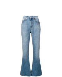 Голубые джинсы-клеш от Alexa Chung