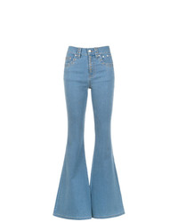 Голубые джинсы-клеш от Andrea Bogosian