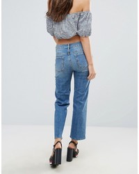 Голубые джинсы-клеш от 7 For All Mankind