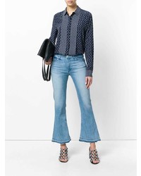 Голубые джинсы-клеш от 3x1